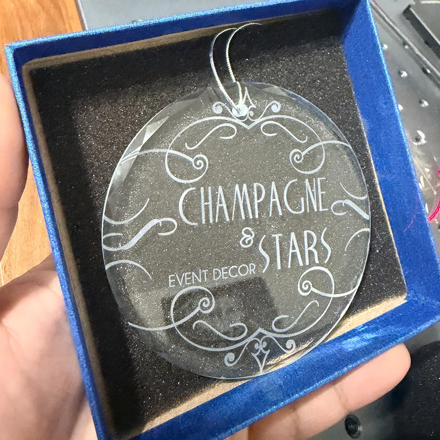 Custom crystal ornaments for special events and celebrations