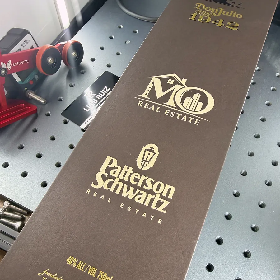 Luxury tequila bottle with custom laser engraving for celebration