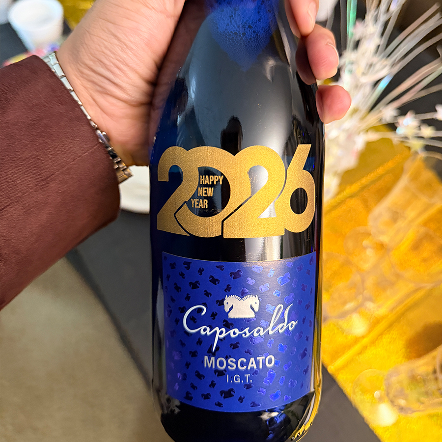 Custom personalized wine bottle for celebrations